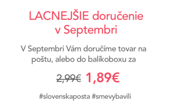 Lacnejšie doručenie v Septembri