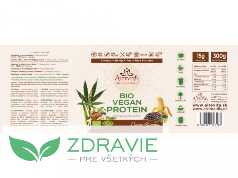 BIO VEGAN PROTEÍN CACAO + BANÁN