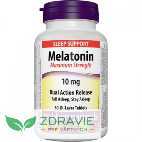 Melatonín 10 mg s postupným uvoľňovaním