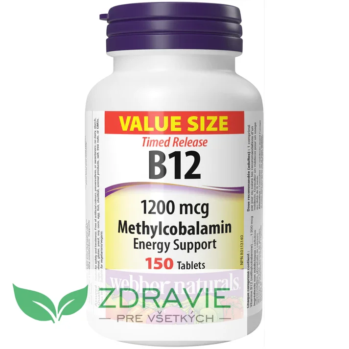 Vitamín B12 metylkobalamín 1200 mcg tablety s časovaným uvoľňovaním