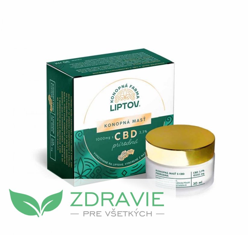 Konopná masť CBD 1000 mg čistá