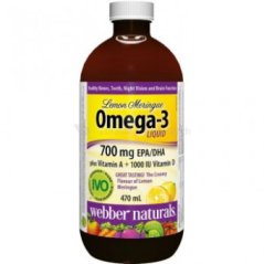 Omega-3 + vitamín A a D s príchuťou citróna tekutý