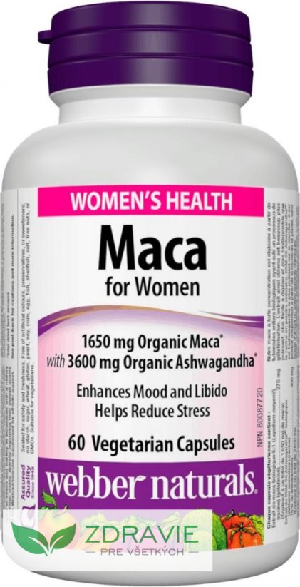 Maca + ashwagandha pre ženy