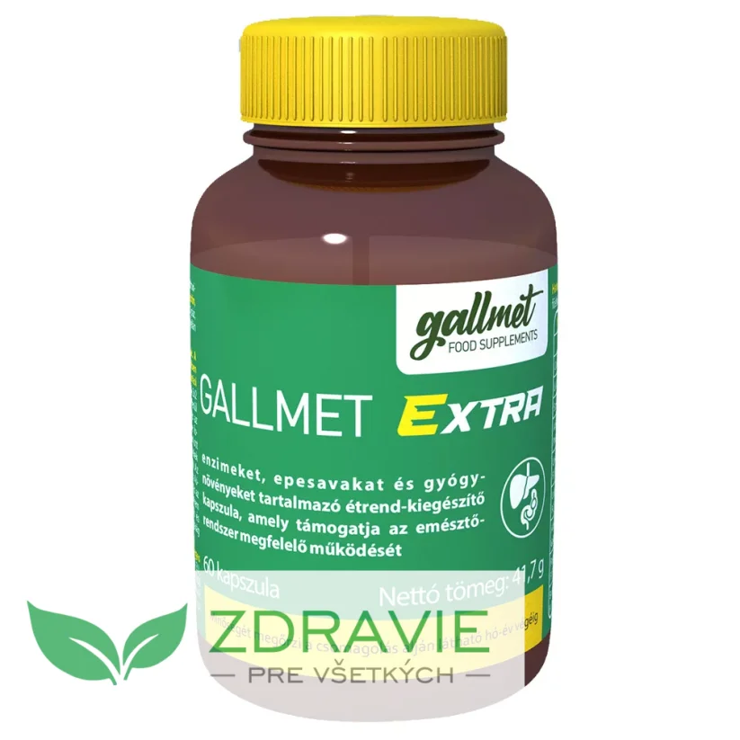 GALLMET Extra - žlčové kyseliny, enzýmy a byliny 60 kapsúl