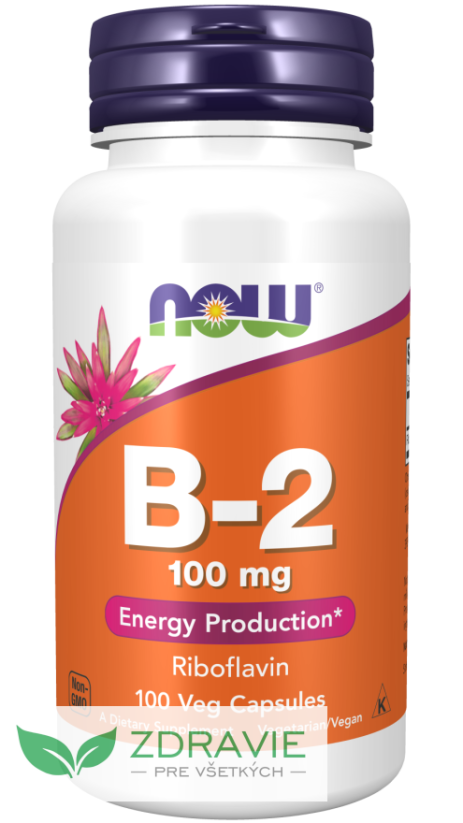 Vitamín B2 (riboflavín) 100 mg