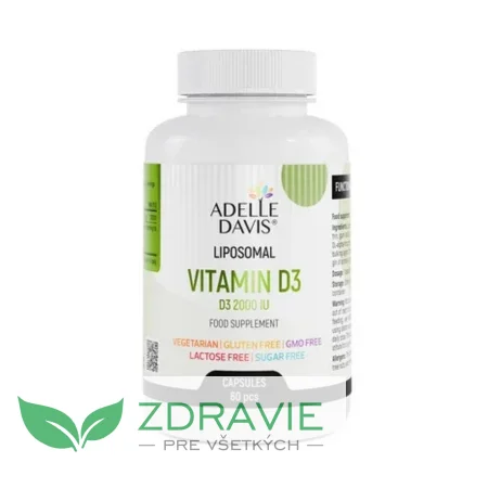 Adelle Davis - Lipozomálny vitamín D3 kapsule