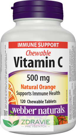 Vitamín C 500 mg pomaranč - 120 cmúľacich tabliet