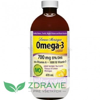 Omega-3 + vitamín A a D s príchuťou citróna tekutý