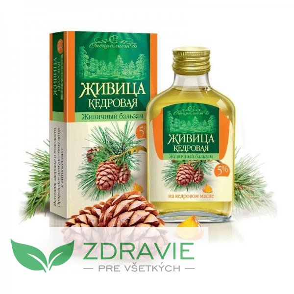 Olej z cédrových orieškov (borovica sibírska 95%( so živicou (5% živice)