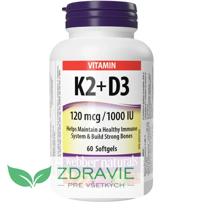 Vitamín K2 + D3 120 mcg/1000 IU