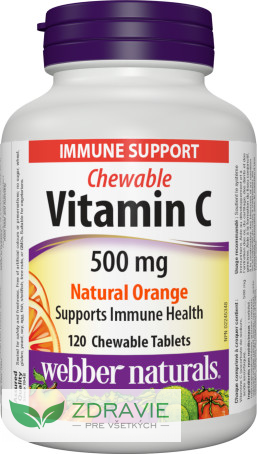 Vitamín C 500 mg - 120 cmúľacich tabliet - Príchuť: tropické ovocie