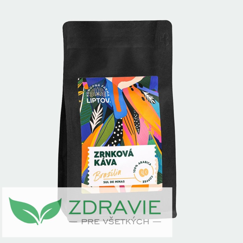 Zrnková káva 100% Arabica Sul De Minas Konopná farma Liptov