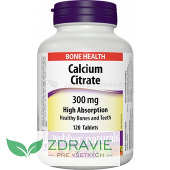 Vápnik citrát 300 mg