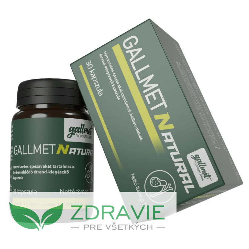 GALLMET Natural - žlčové kyseliny - 30 kapsúl