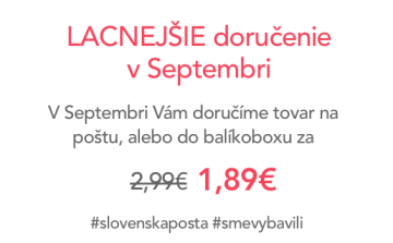 Lacnejšie doručenie v Septembri