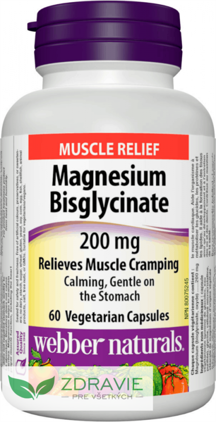 Horčík (magnézium) bisglycinate 200 mg